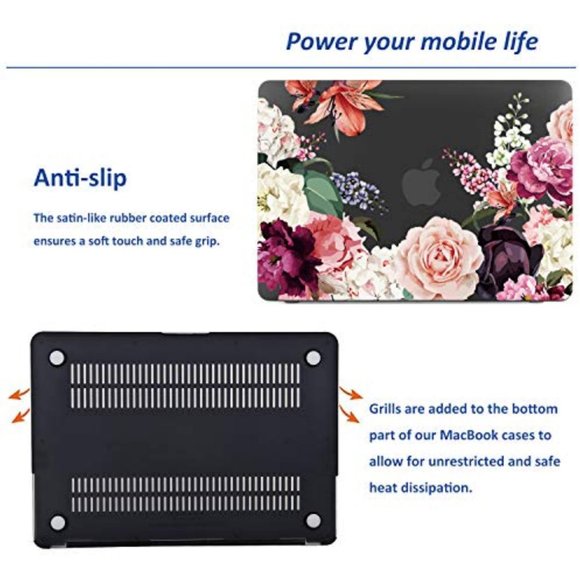 Pink Rose Purple Peony Flower  Hard Shell Case - Picture 5 of 6